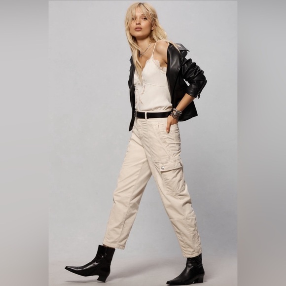 NWT! Anthropologie Ivory Carson Utility Barrel Pant Corduroy Edition -Size 16 ☀️ - Picture 1 of 6